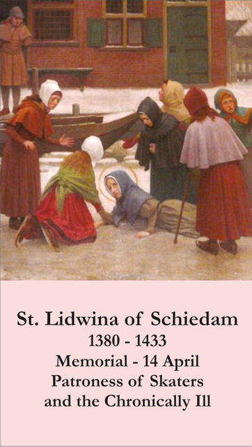 St. Lidwina Prayer Card